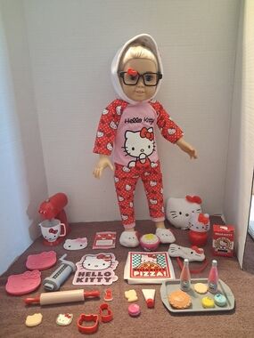 My Life Hello Kitty 18" Doll & 30 Hello Kitty Accessories Lot Super Cool